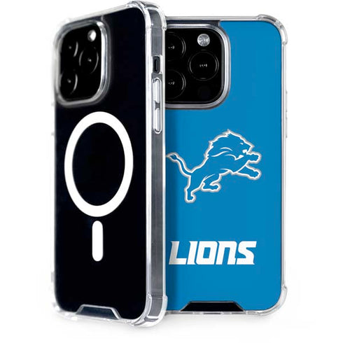 NFL Detroit Lions Distressed iPhone 15 Pro MagSafe Case